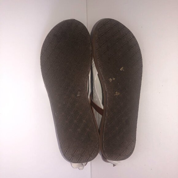 ROXY T-Strap  Sandals Women's Size US7/7.5 Brown Multicolor Beading Leather - Picture 3 of 11